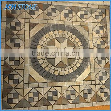 European style mixed color slate mosaic pattern from china