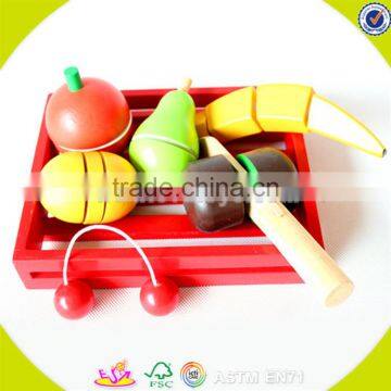 wholesale Simulation wooden fruit baby toy DIY cutting child toy role play knife wooden fruit DIY toy W10B122