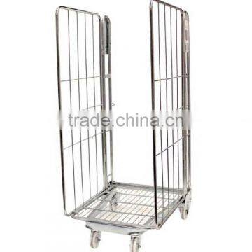 Mesh Roll Steel Wire Folding Trolley Cart photo-2
