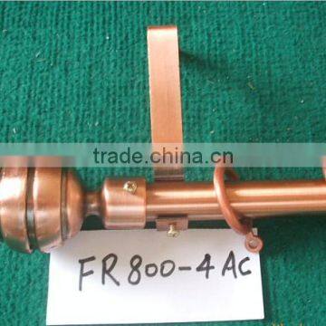 antique copper metal curtain rod with ball finals with best quality and competitive price