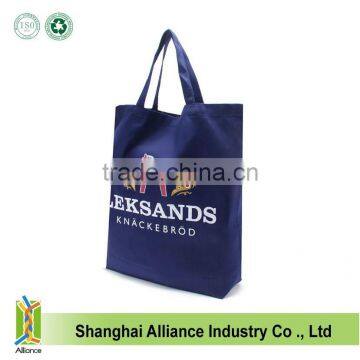 Cheap Organic Cotton Blue Tote Bag With Customed LOGO,Women Portable Cotton Shopping Bag photo-2