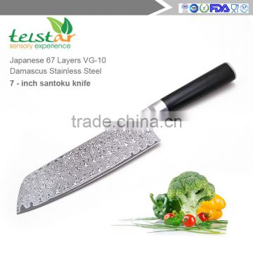 2017 new technology 7 inch santoku knife Japan Damascus VG10 steel 67 layer with Micarta handle