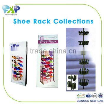 Modern Portable plastic Corner Shoe Rack , plastic cubby shoe rack---showcase