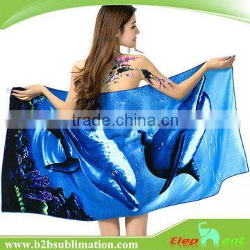 Full sublimation printing gym microfiber sports beach microfiber towel