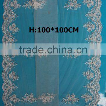 African tulle embroidery beaded dubai lace table cloth for wedding