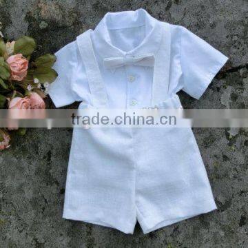 2017 New Arrival Summer Children's Clothing Sets Wholesale Baby Clothes White Shirt and Shorts Baby Boy Suits
