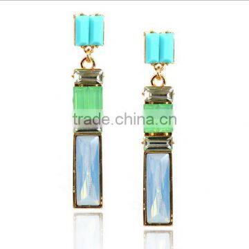 handmade colorful long acrylic pendant hanging earrings unique long pendant stud earrings jewelry for her gifts