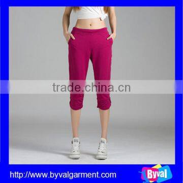 2015 Newly design Custom high quality womens fashion slim fit jogger sport pants