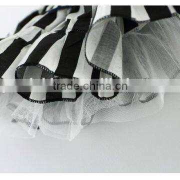 Black And White Stripes New Design Tutu Skirt Double Layers Daily Skirts photo-6