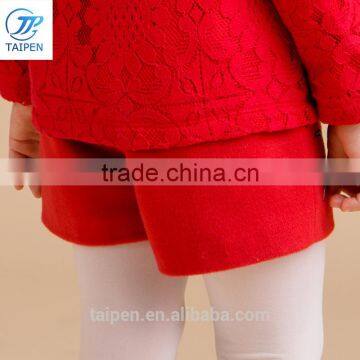 Kids Short Pants Winter Comfortable Woolen Embroider Girls New Style Short Pants Wholesale photo-4