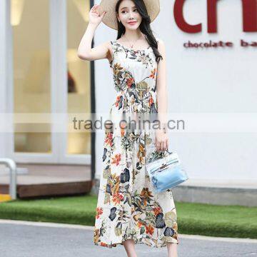 China Whosale Cheap Flower Girl Chiffon Dress Boho Maxi Long Beach Dress photo-2