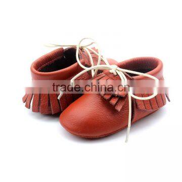 2017 Wholesale Genuine Leather Latest Leather Baby Baba Kids Shoes photo-3