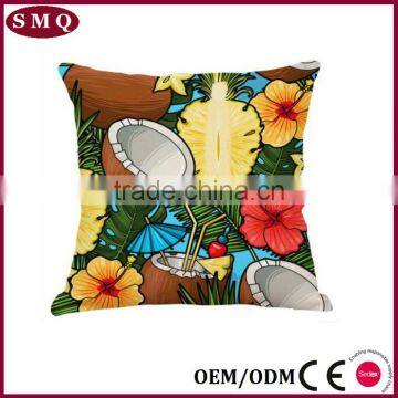 Natural Bird and Flower Colorful Printing Design Back Rest Pillow Cover photo-2