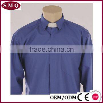 Wholesale Hot Sale Cotton Unisex Plain Clergy Shirt photo-2
