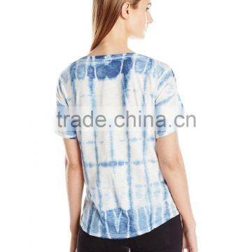 Women's Fashion Good Looking Short Sleeve Wholesale Tie Dye T-Shirt photo-4