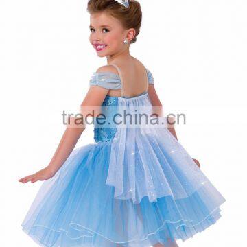 2016 Beautiful Blue Little Snow Pricess Dress/pricess Performance Costume photo-2