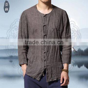 linen long sleeve men shirt causal shirt for men