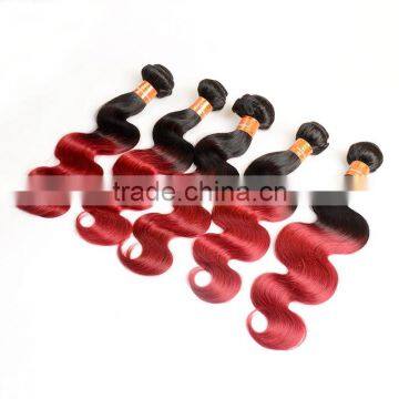 Colored Two Tone Hair Weave,ombre Hair Extensio,peruvian Hair Weaving photo-3