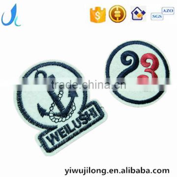 custom hot sale cheap embroidery patch round badges for garments