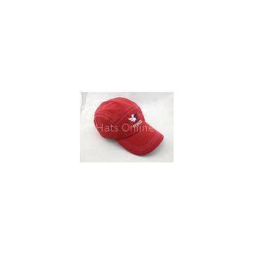 Red Dry Fit Sports Mesh Running Hats Embroidery Logo baseball cap