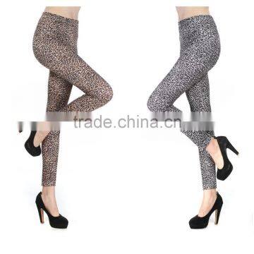 sexy small leopard seamless legging print slim ankle length trousers