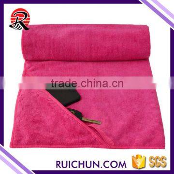 Import from China sports double sided terry gym towel with pocket