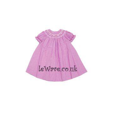 Luxury Geometric Smocked Bishop Dress - LD 021