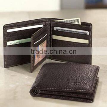 center card genuine cow leather men wallet