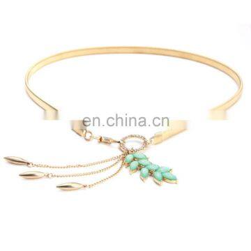Fashion Lady Metal Waist Chain Pendant Leaf Skirt Waist Decorated Belt photo-2