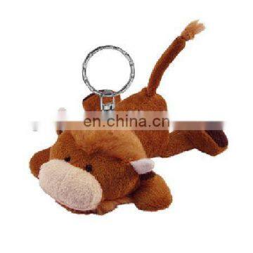 Cute bull plush keychain toys