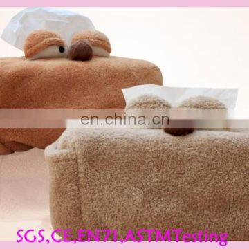 OEM animal design plush tissue box