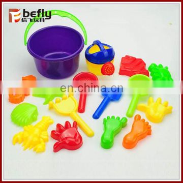 Kids colorful sand beach toy plastic bucket spade set