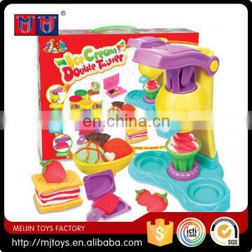 Meijin Hot Creative DIY kids non-dry play dough set 3D mud color clay plasticine ice cream mold tool set