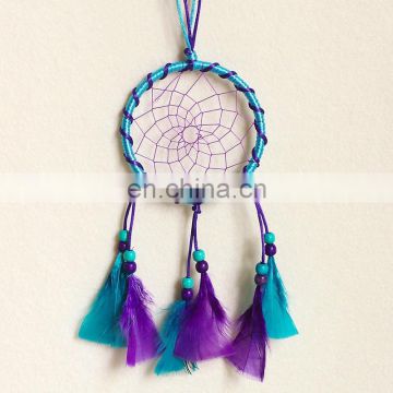 FW-0114 wholesale cheap feather decoration indian dream catchers