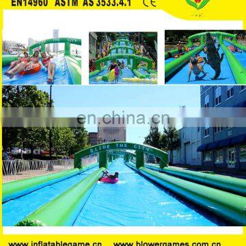 Popular Amusement Park 1000ft inflatable slip n slide