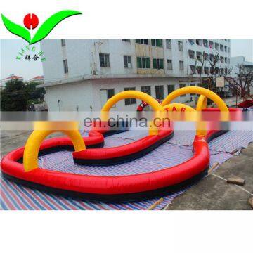 Factory direct price outdoor inflatable go karts race track 20m