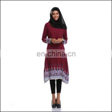 Beautiful embroidered muslim women flower blouse