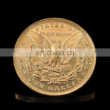 Logo Embossed With Lacquer Filled In Antique Gold Plated Double Sided Angel Coin