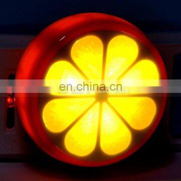 AC EU US Plug Orange 3 LED Motion Sensor Night Light