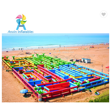 60x30M largest outdoor inflatable maze for adults