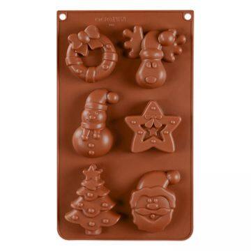 Free Sample Food Grade Heat resistant Nontoxic Silicone Cake Mold Baking Mousse Pudding Mold Tool Christmas Style