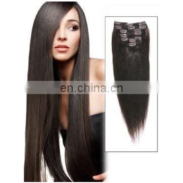 Top Quality 10pcs 100g Clip in Remy Human Hair Extensions Straight for Women's Beauty Hairsalon in Fashion