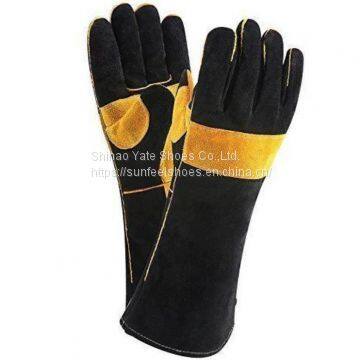 Welding Leather Double Layer Gloves Heat Shield Cover Guard Safe Protection Gloves