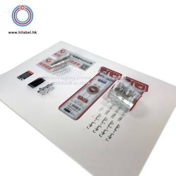 Self Adhesive customized security hologramVOID  label sticker multi layer anti-counterfeiting  label sticker scratch off