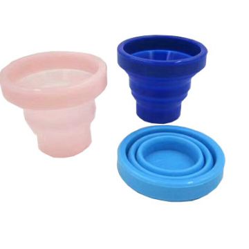 Purple Or Gray Silicone Portable Folding Coffee Cup