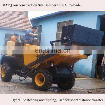 3ton construction mini dump truck with auto loader