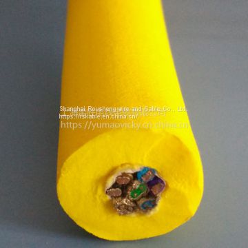 Yellow / Orange Sheath  Corrosion-resistant Cable Rov Wire Umbilical