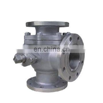 Carbon Steel High Pressure Three- Way Flange Float Ball Valve