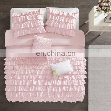 Super Soft Microfiber Ruffled Comforter Bed Set For  Hotel and Home