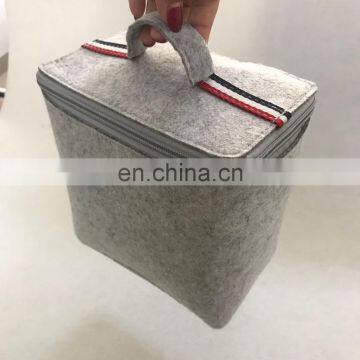 Portable Soft Wool Felt Storage Bag with zipper